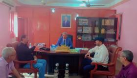 اللواء الركن احمد تركي يلتقي اللجنةالمشكلة من رئاسة الهيئة للاراضي والمساحة والتخطيط العمراني 