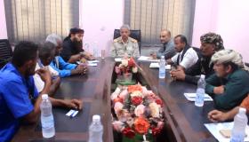 محافظ لحح يناقش مع مدير عام مديرية المضاربة ورأس أوضاع المديريةوأبرز احتياجاتها